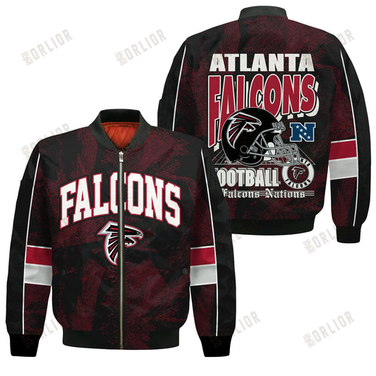 Atlanta Falcons Football Team 2024 - 25 Cheering Symbols Bomber Jacket