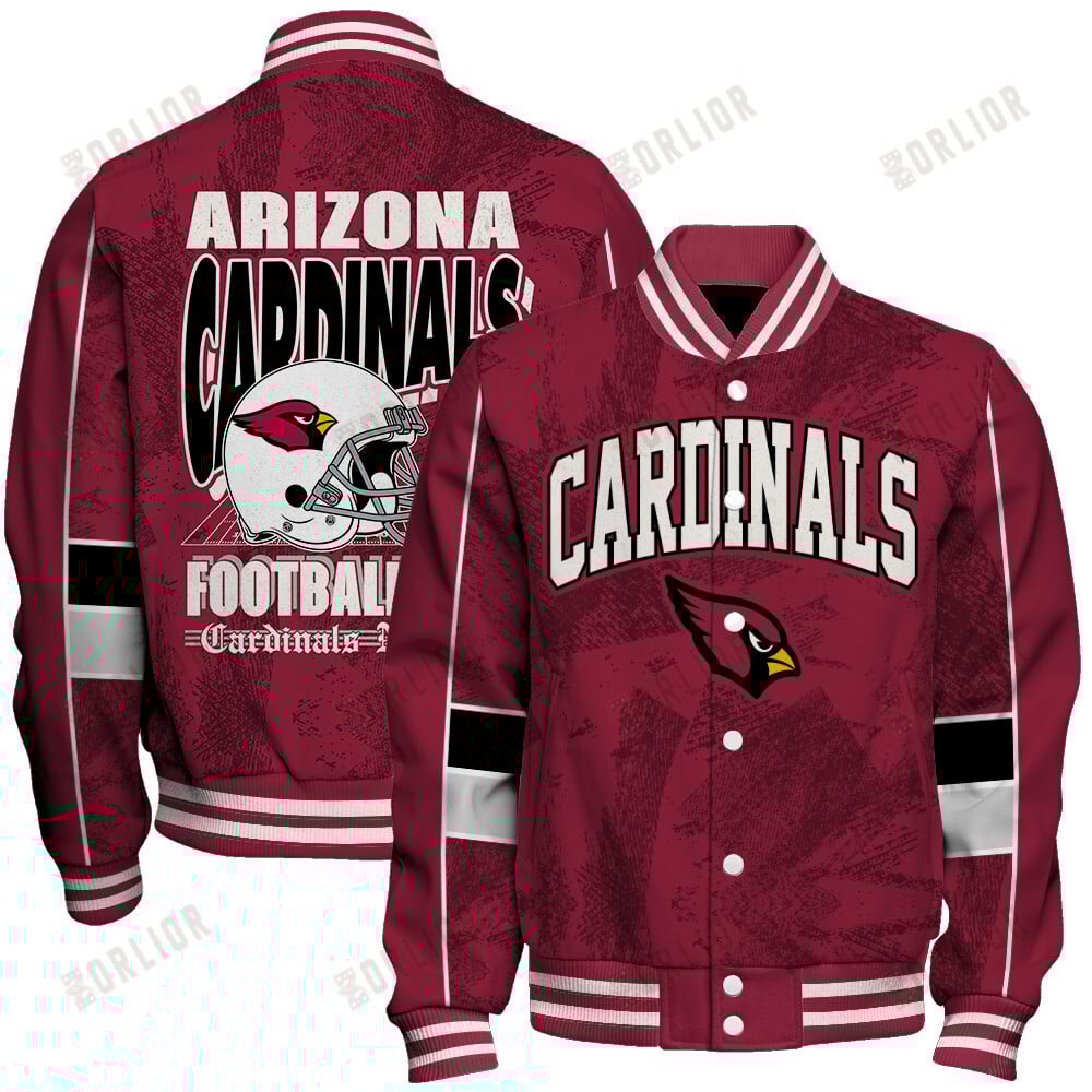 Arizona Cardinals Football Team 2024 - 25 Cheering Symbols Unisex Varsity Jacket