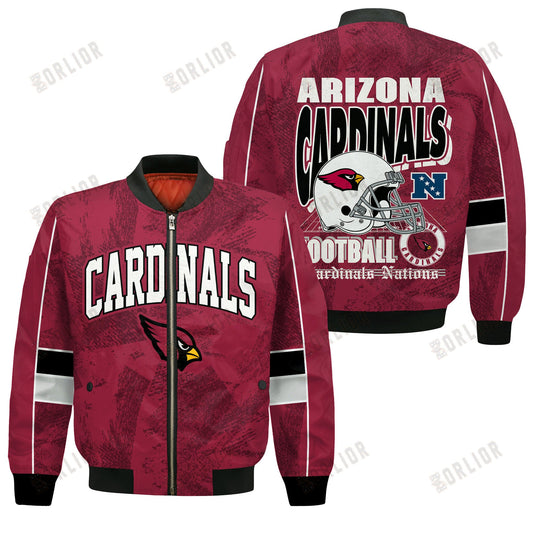 Arizona Cardinals Football Team 2024 - 25 Cheering Symbols Bomber Jacket