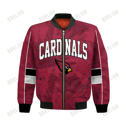 Arizona Cardinals Football Team 2024 - 25 Cheering Symbols Bomber Jacket