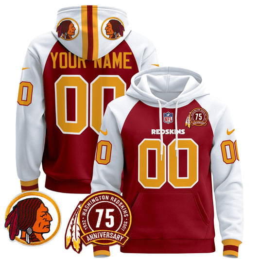 Washington Redskins 2024 Custom Pullover Hoodie V2 - All Stitched