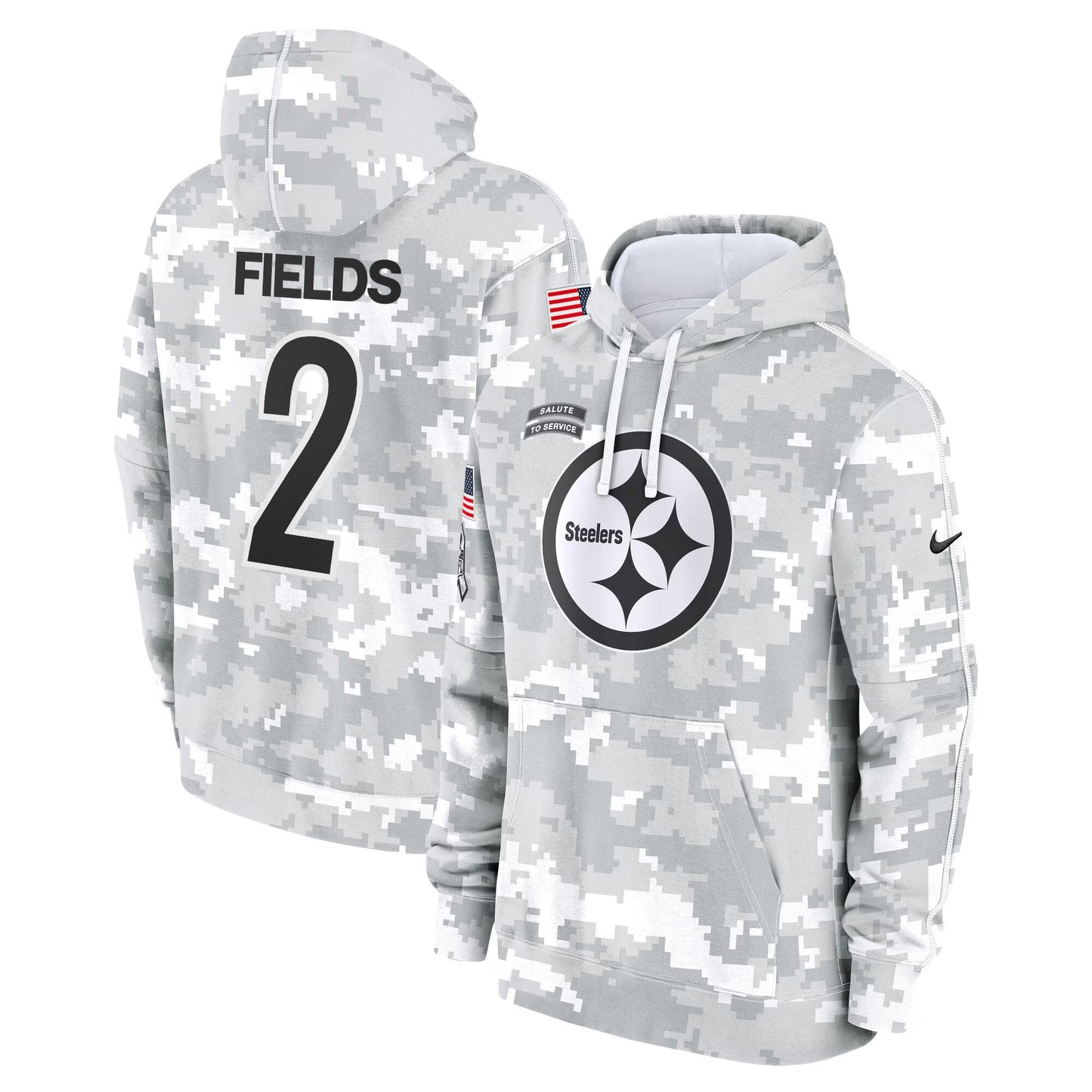 Pittsburgh Steelers 2024 Salute to Service Fleece Pullover Hoodie - All stitched