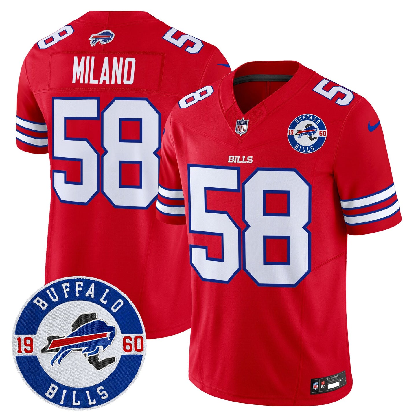 Buffalo Bills 2024 Vapor Limited Jersey - Est. 1960 Patch - All Stitched