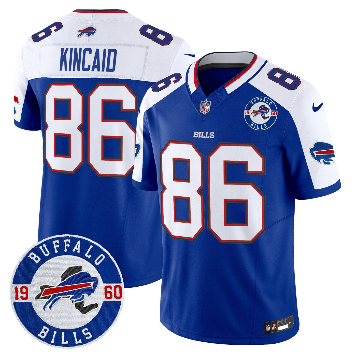 Buffalo Bills 2024 Vapor Limited Jersey - Est. 1960 Patch - All Stitched