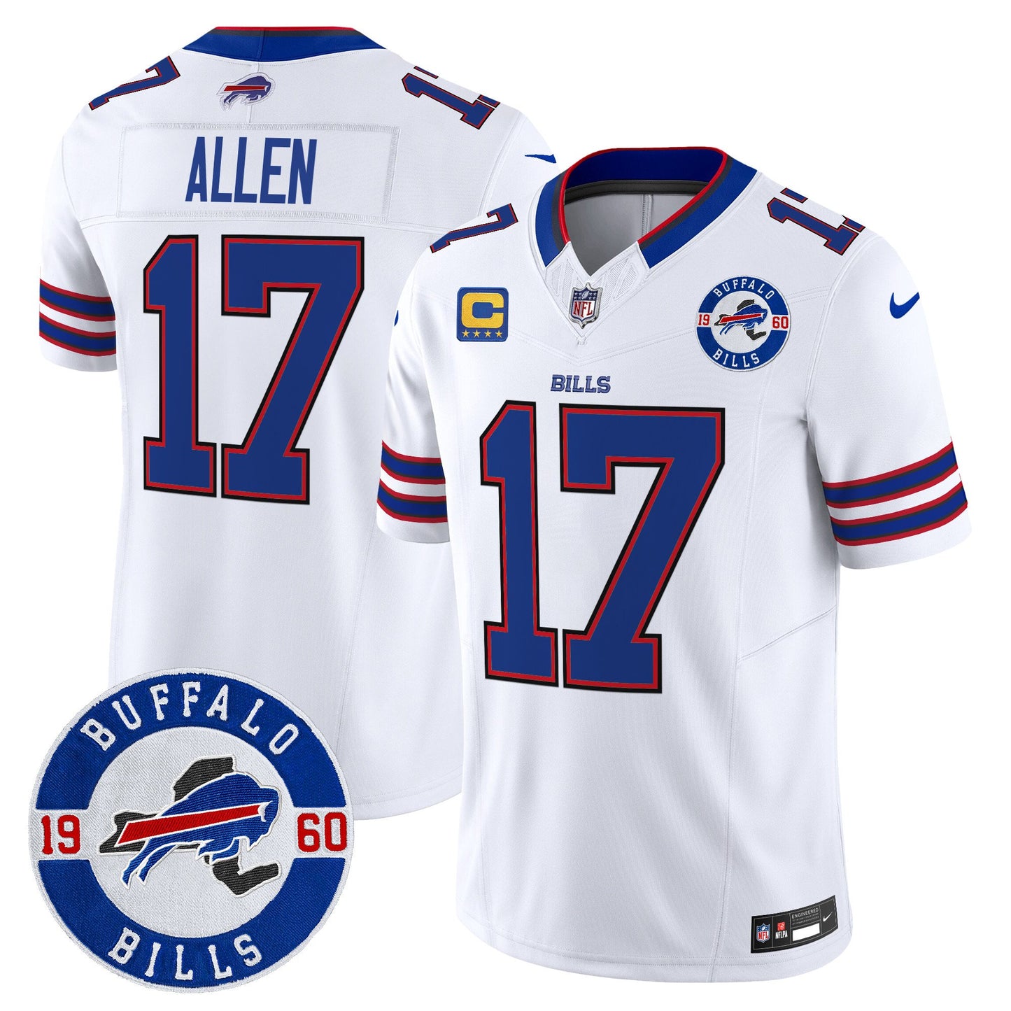 Buffalo Bills 2024 Vapor Limited Jersey - Est. 1960 Patch - All Stitched