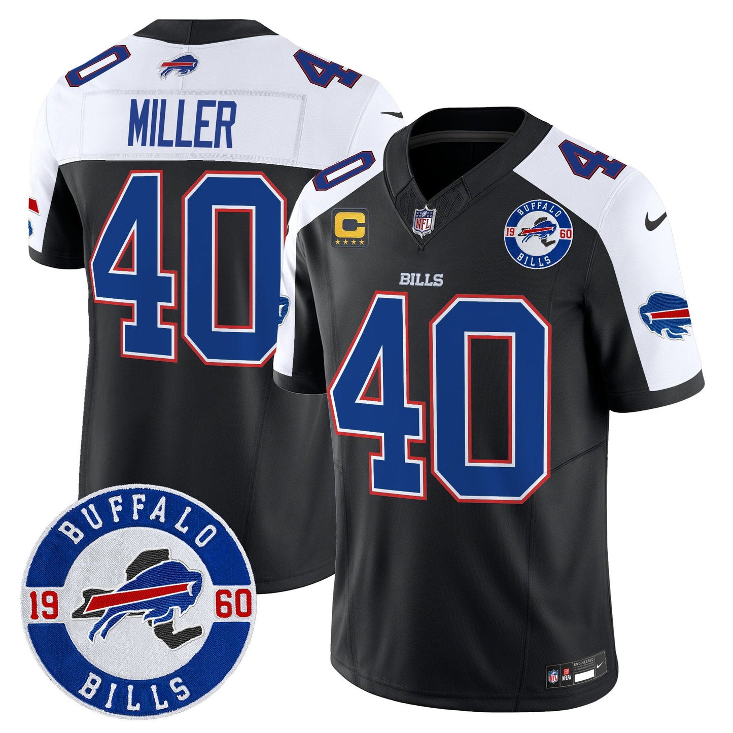 Buffalo Bills 2024 Vapor Limited Jersey - Est. 1960 Patch - All Stitched