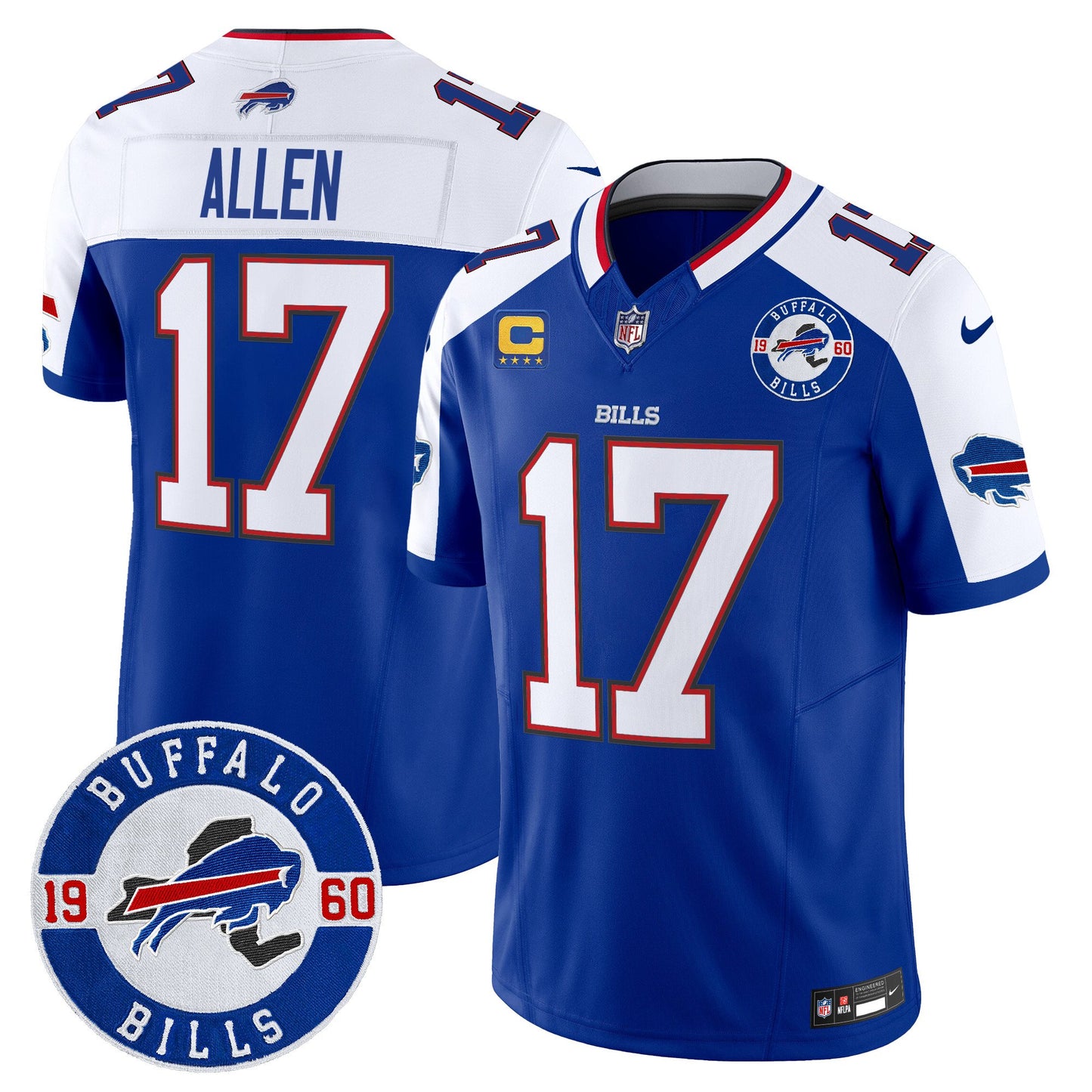 Buffalo Bills 2024 Vapor Limited Jersey - Est. 1960 Patch - All Stitched