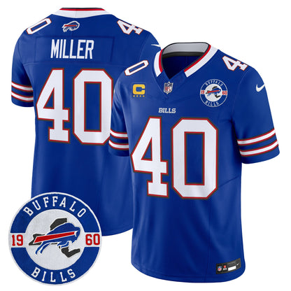 Buffalo Bills 2024 Vapor Limited Jersey - Est. 1960 Patch - All Stitched