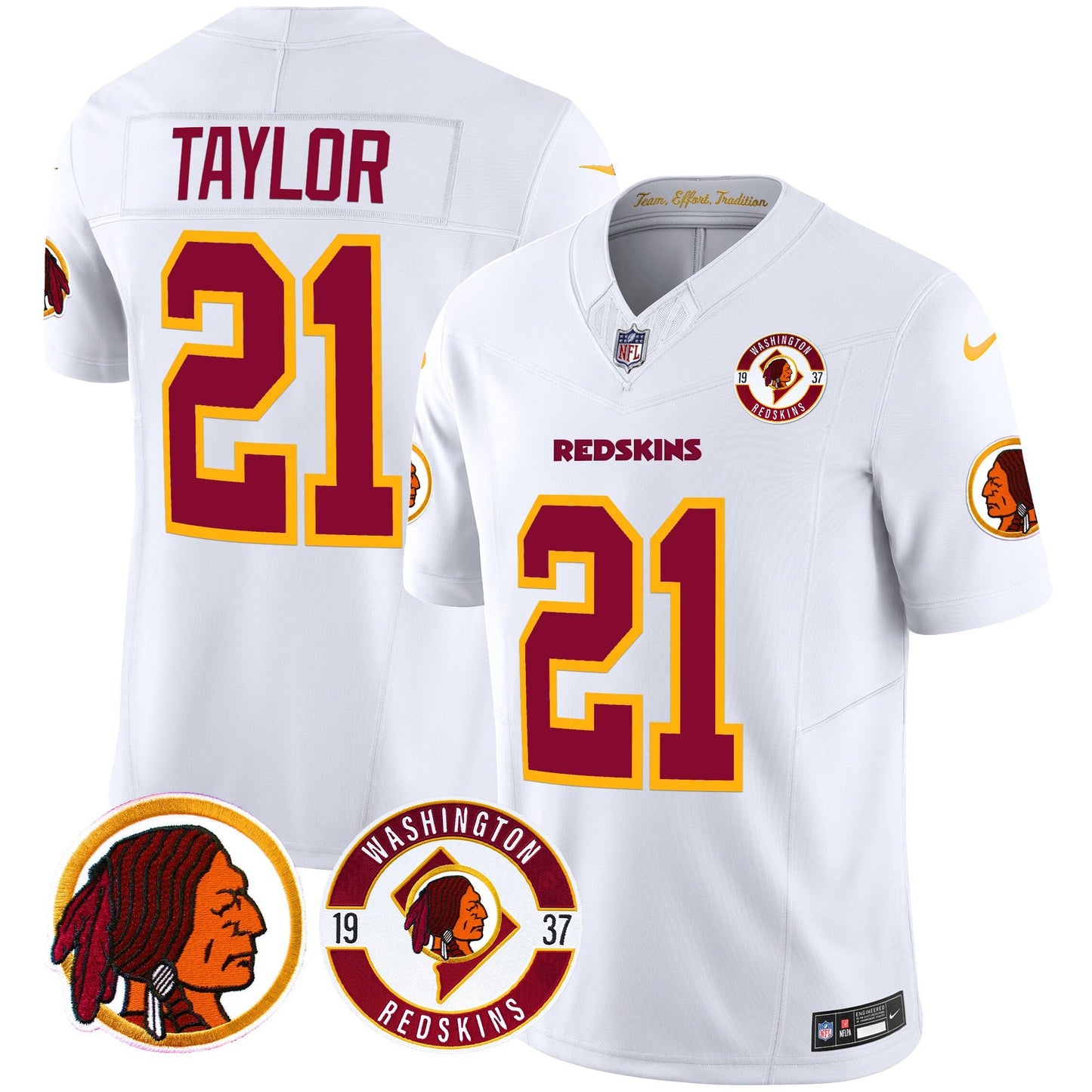 Washington Redskins 2024 Vapor Limited Jersey - Est. 1937 Patch - All Stitched