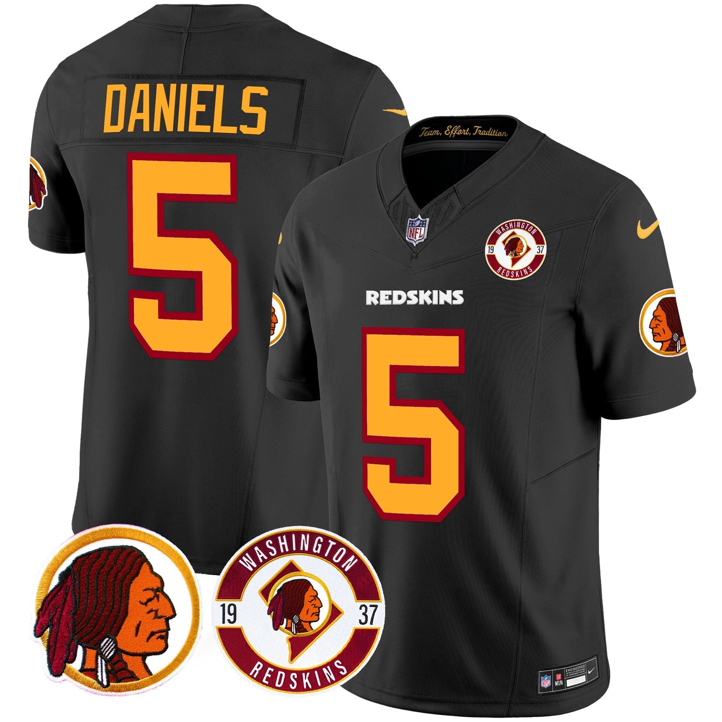 Washington Redskins 2024 Vapor Limited Jersey - Est. 1937 Patch - All Stitched