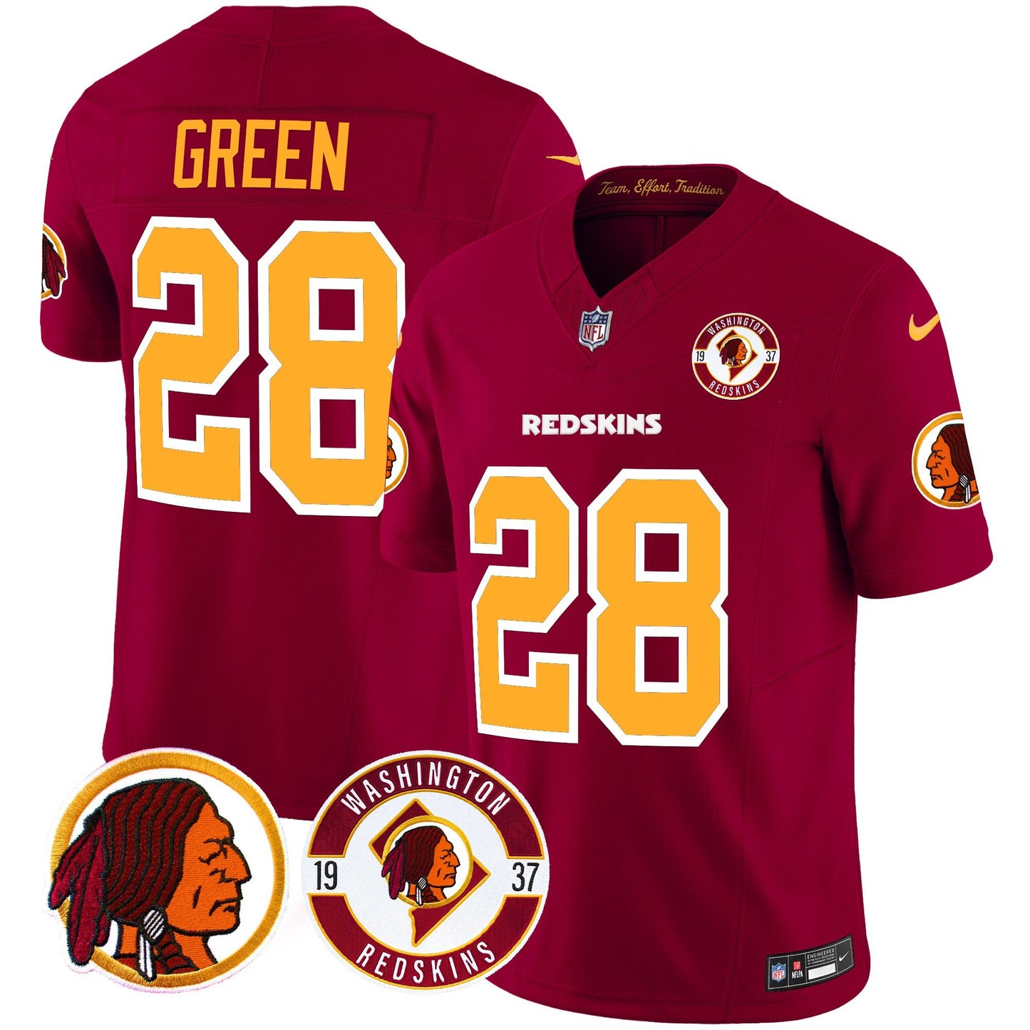 Washington Redskins 2024 Vapor Limited Jersey - Est. 1937 Patch - All Stitched