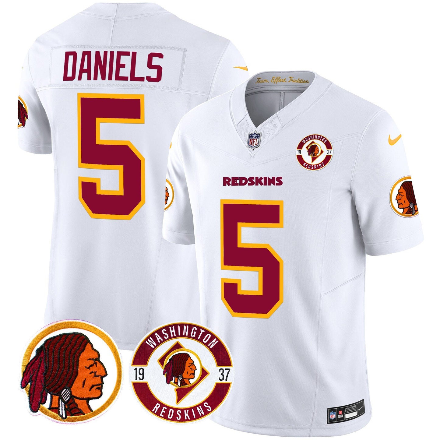 Washington Redskins 2024 Vapor Limited Jersey - Est. 1937 Patch - All Stitched