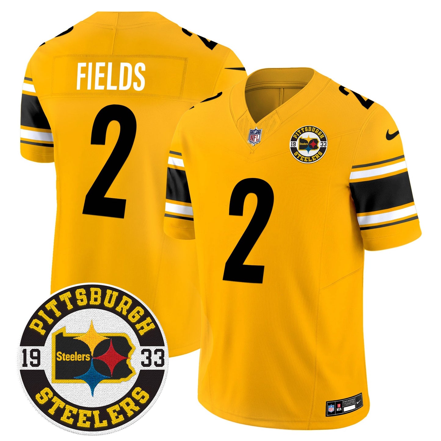 Steelers 2024 Vapor Limited Jersey - Est 1933 Patch - All Stitched