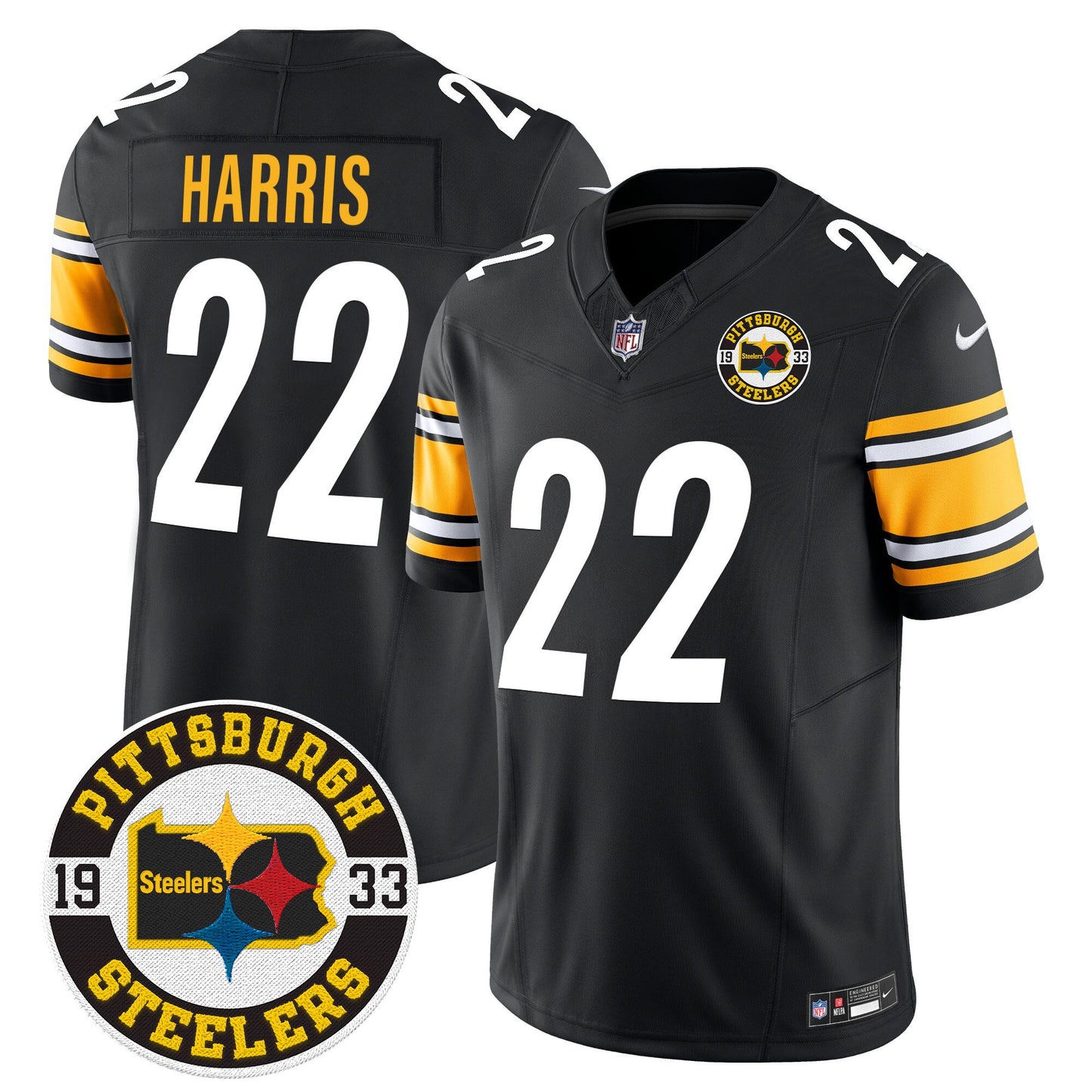 Steelers 2024 Vapor Limited Jersey - Est 1933 Patch - All Stitched