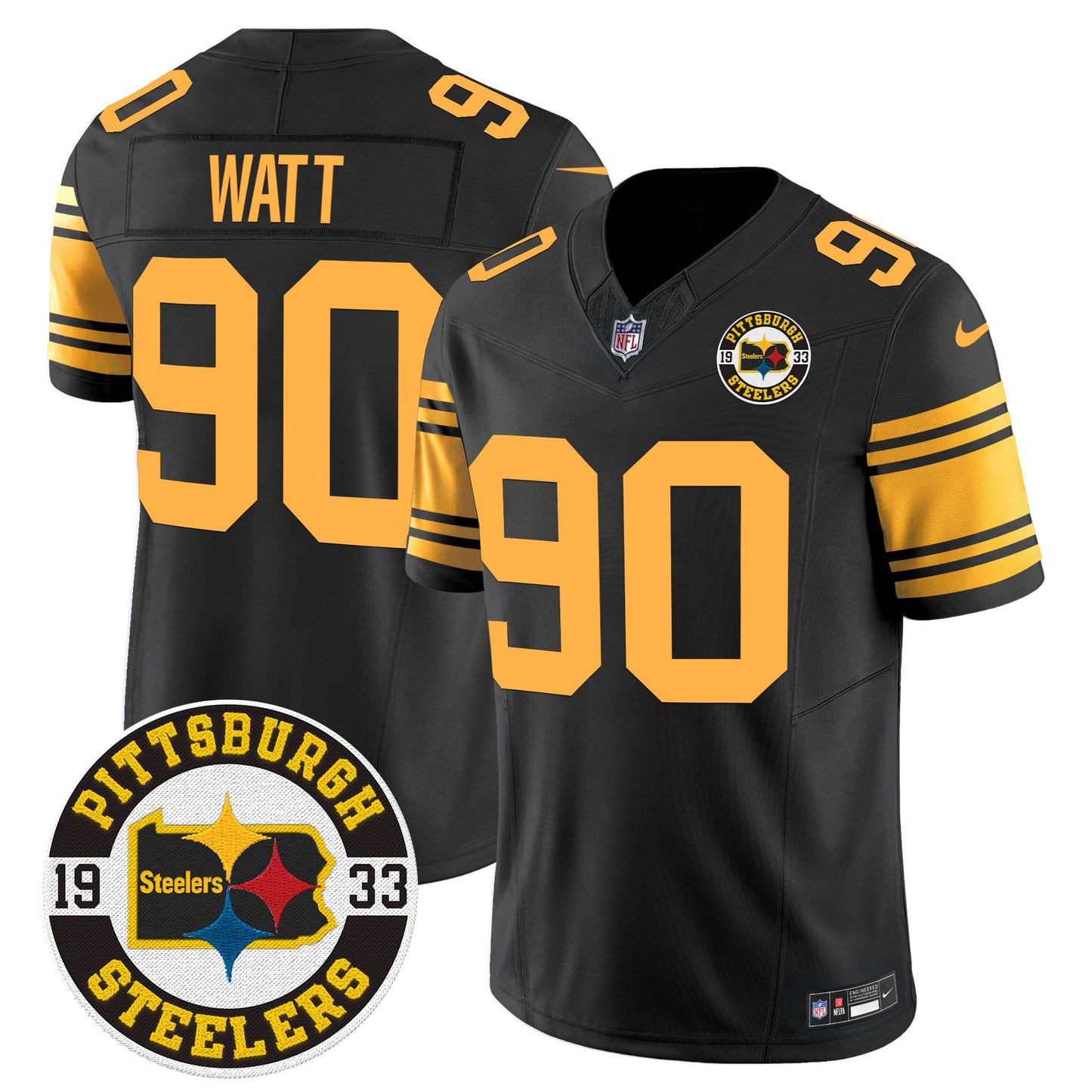 Steelers 2024 Vapor Limited Jersey - Est 1933 Patch - All Stitched