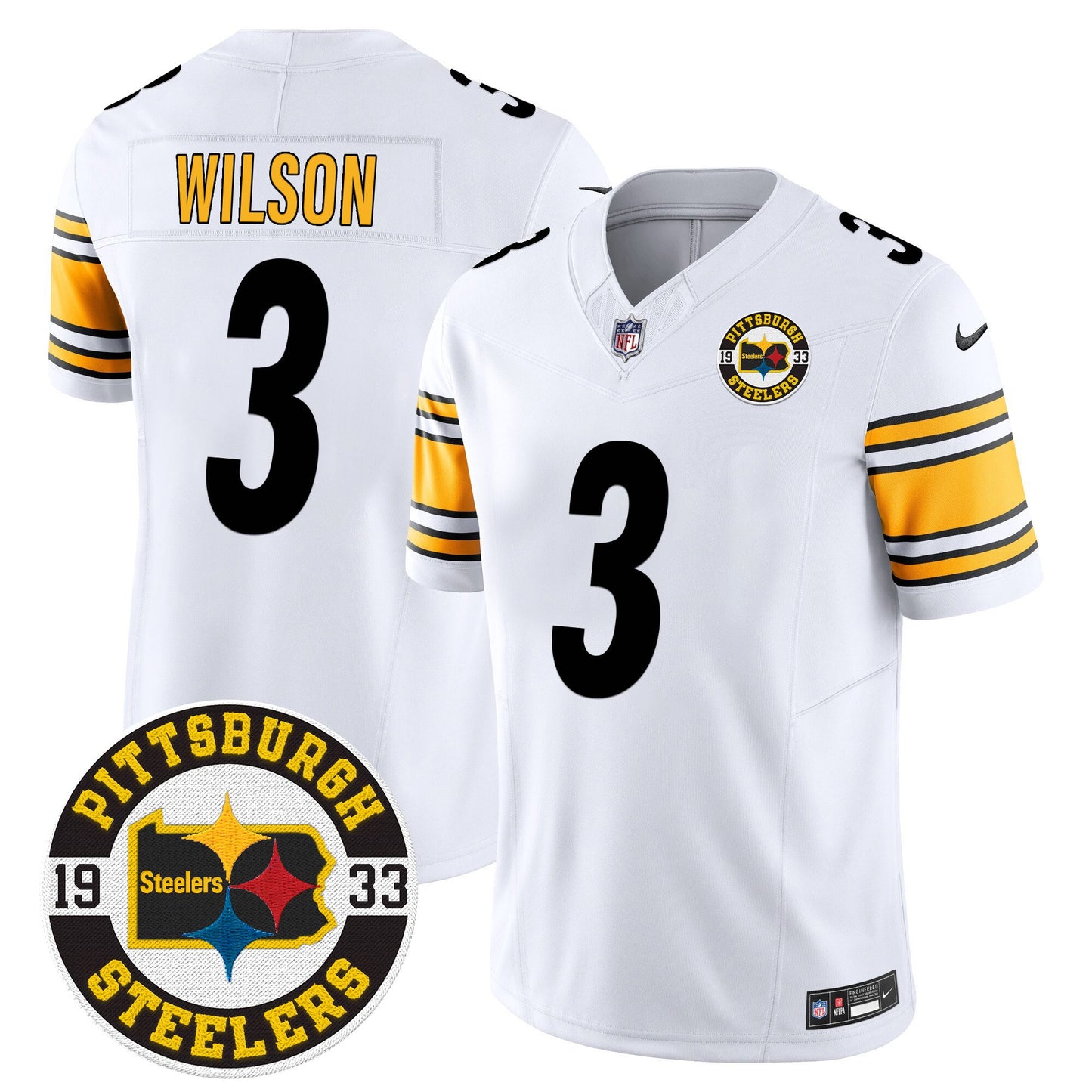 Steelers 2024 Vapor Limited Jersey - Est 1933 Patch - All Stitched