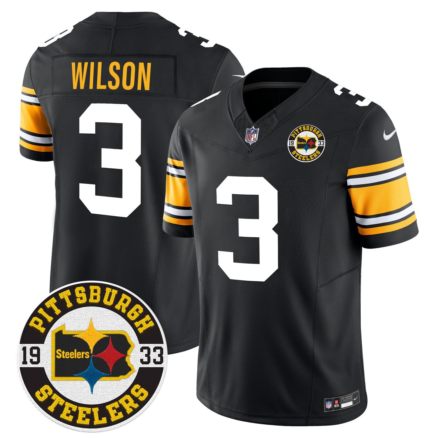 Steelers 2024 Vapor Limited Jersey - Est 1933 Patch - All Stitched