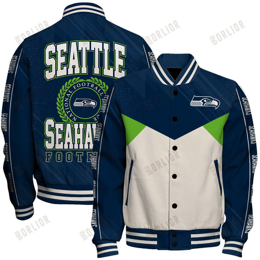 Seattle Seahawks Football Team 2024 - 25 Personality, Outstanding Unisex Varsity Jacket