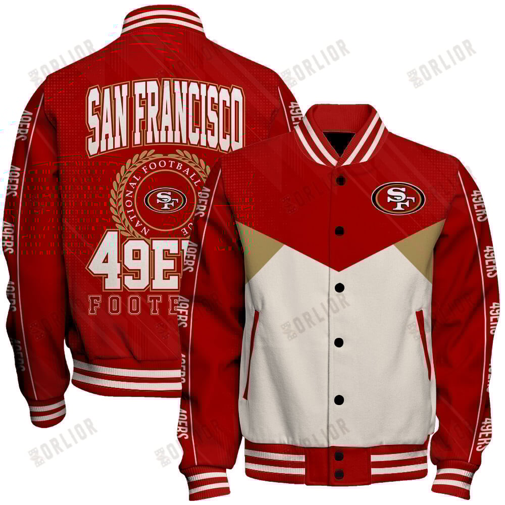 San Francisco 49ers Football Team 2024 - 25 Personality, Outstanding Unisex Varsity Jacket