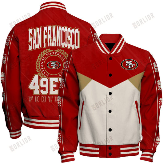 San Francisco 49ers Football Team 2024 - 25 Personality, Outstanding Unisex Varsity Jacket