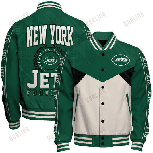 New York Jets Football Team 2024 - 25 Personality, Outstanding Unisex Varsity Jacket