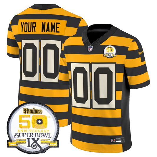 Pittsburgh Steelers Throwback 2024 Vapor Limited Custom Jersey - All Stitched