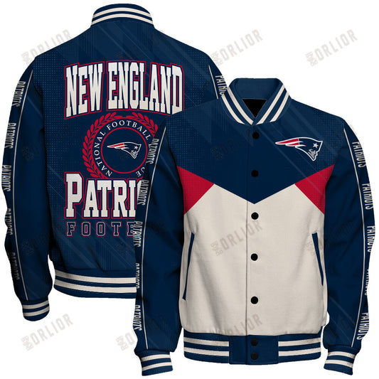 New England Patriots Football Team 2024 - 25 Personality, Outstanding Unisex Varsity Jacket