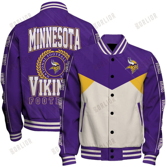 Minnesota Vikings Football Team 2024 - 25 Personality, Outstanding Unisex Varsity Jacket