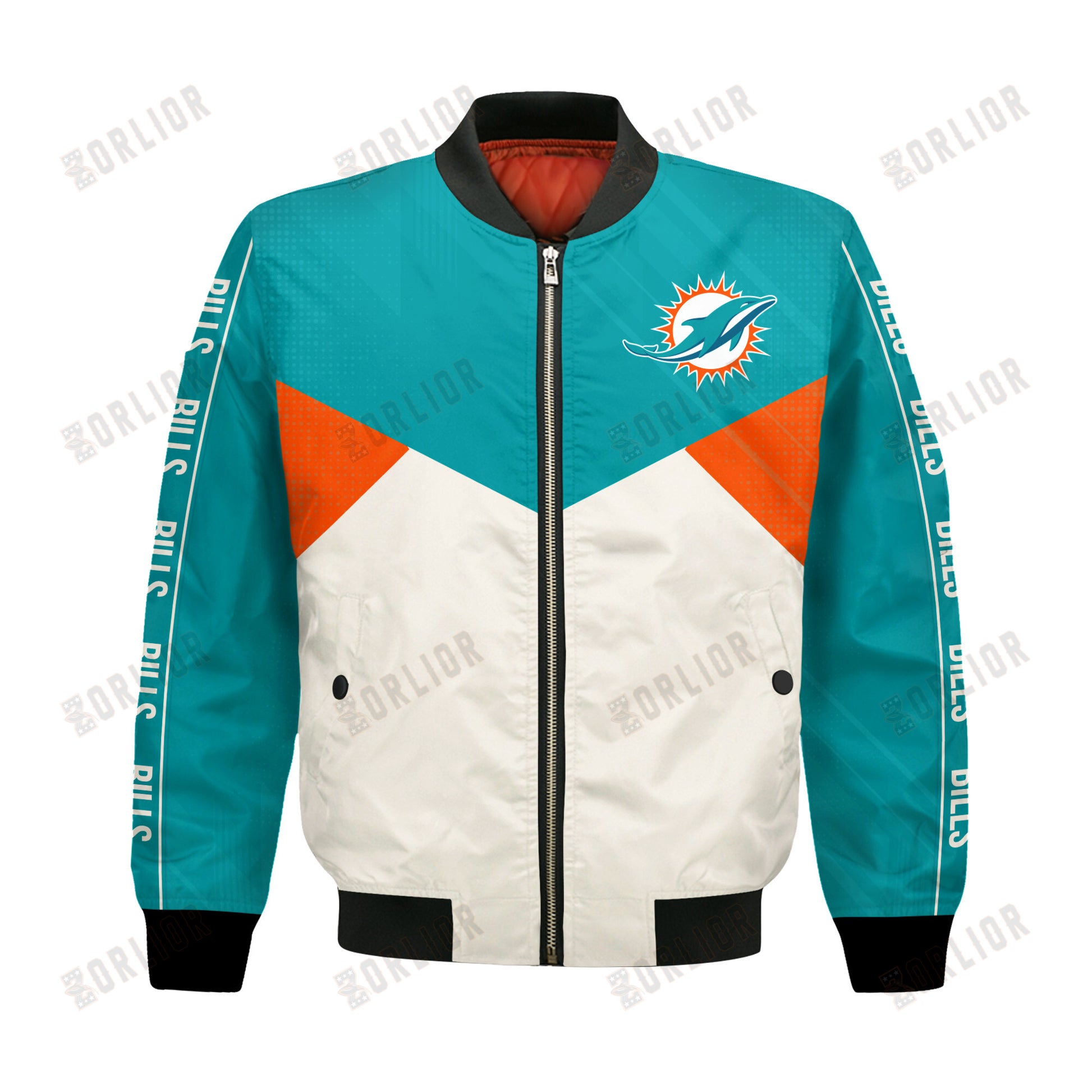 Miami Dolphins Football Team 2024 - 25 Personality, Outstanding Bomber Jacket