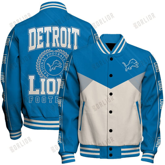 Detroit Lions Football Team 2024 - 25 Personality, Outstanding Unisex Varsity Jacket