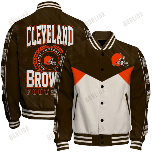 Cleveland Browns Football Team 2024 - 25 Personality, Outstanding Unisex Varsity Jacket
