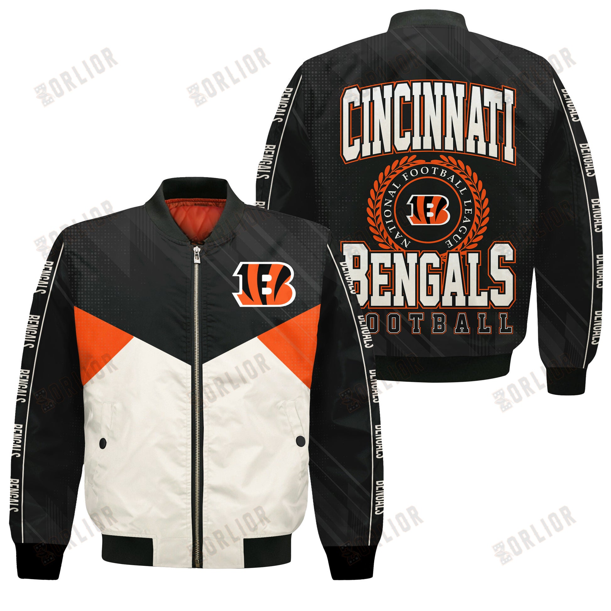Cincinnati Bengals Football Team 2024 - 25 Personality, Outstanding Bomber Jacket