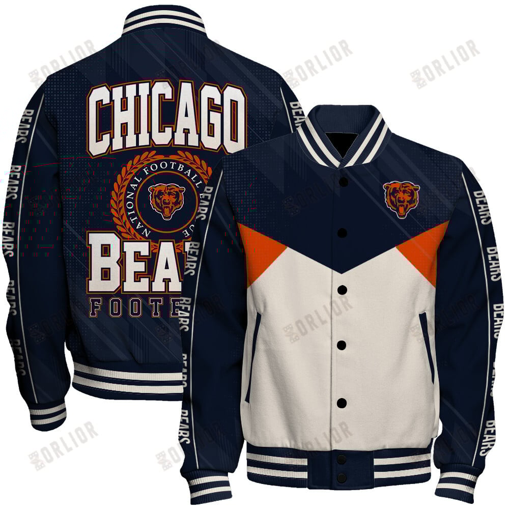 Chicago Bears Football Team 2024 - 25 Personality, Outstanding Unisex Varsity Jacket
