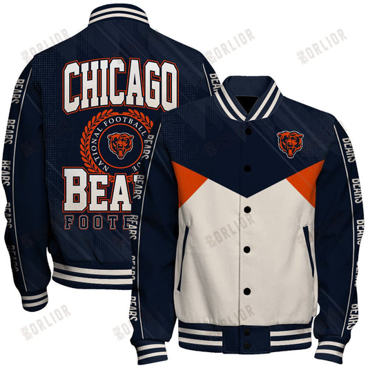 Chicago Bears Football Team 2024 - 25 Personality, Outstanding Unisex Varsity Jacket