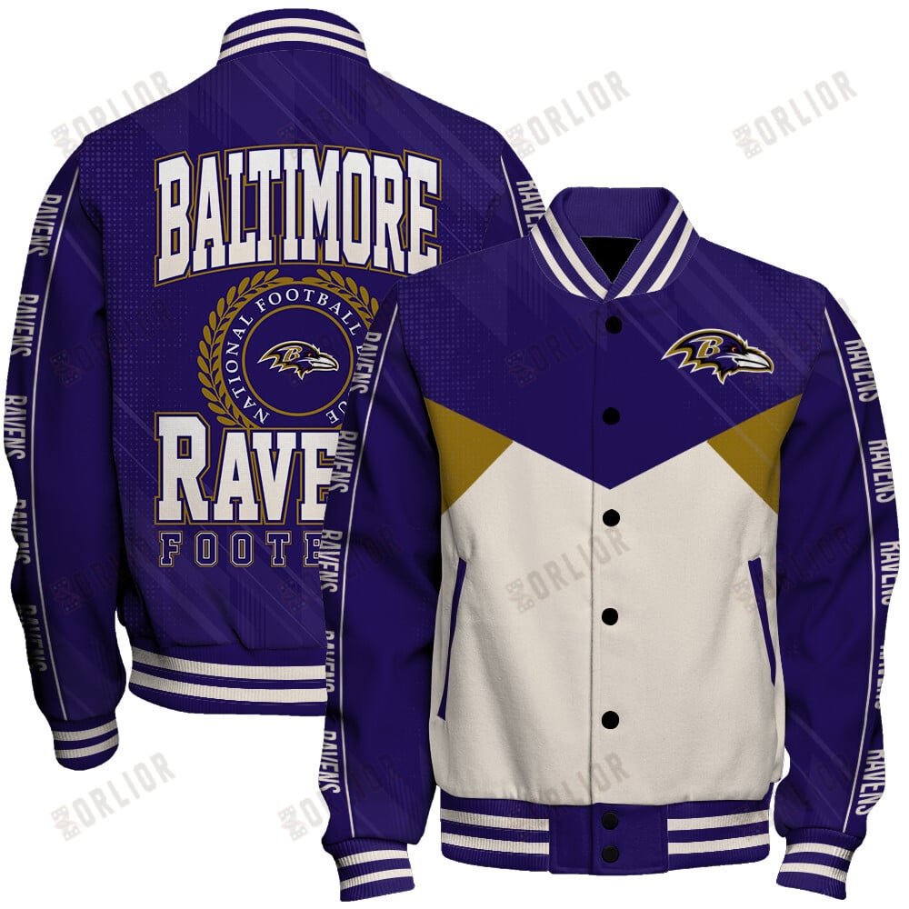 Baltimore Ravens Football Team 2024 - 25 Personality, Outstanding Unisex Varsity Jacket
