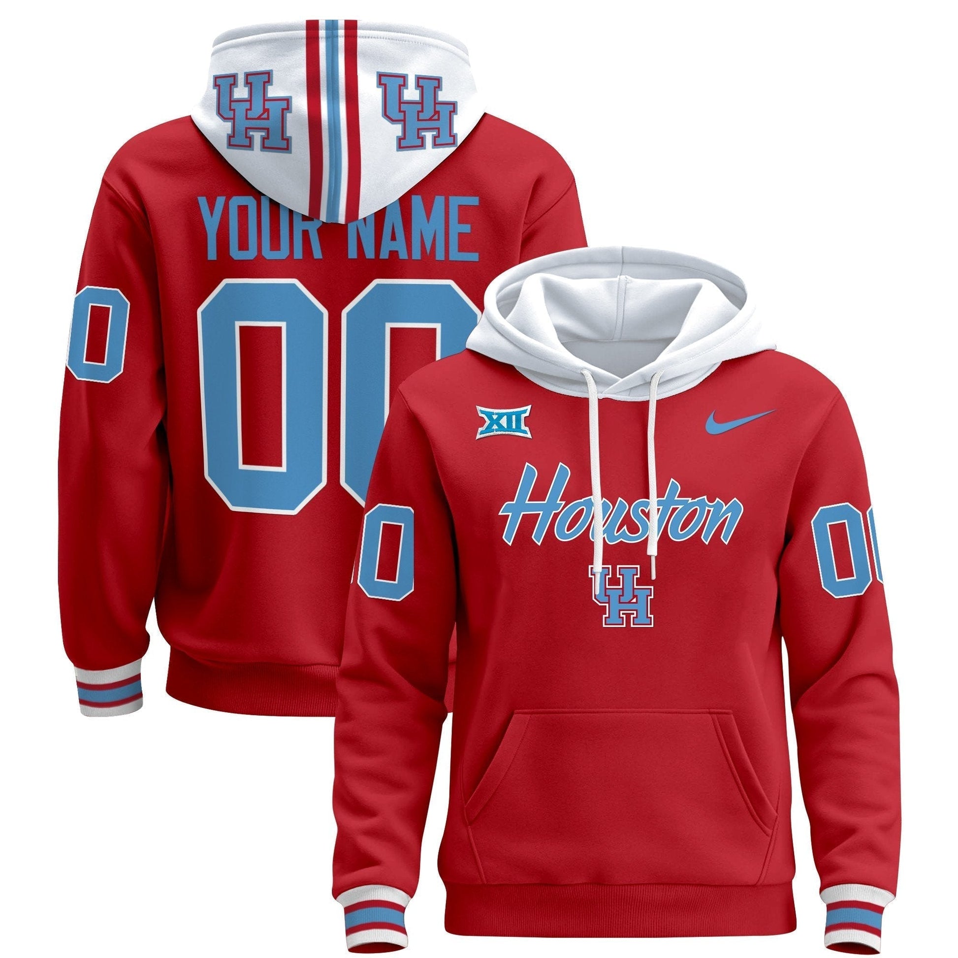 Houston Cougars 2024 Custom Pullover Hoodie V3