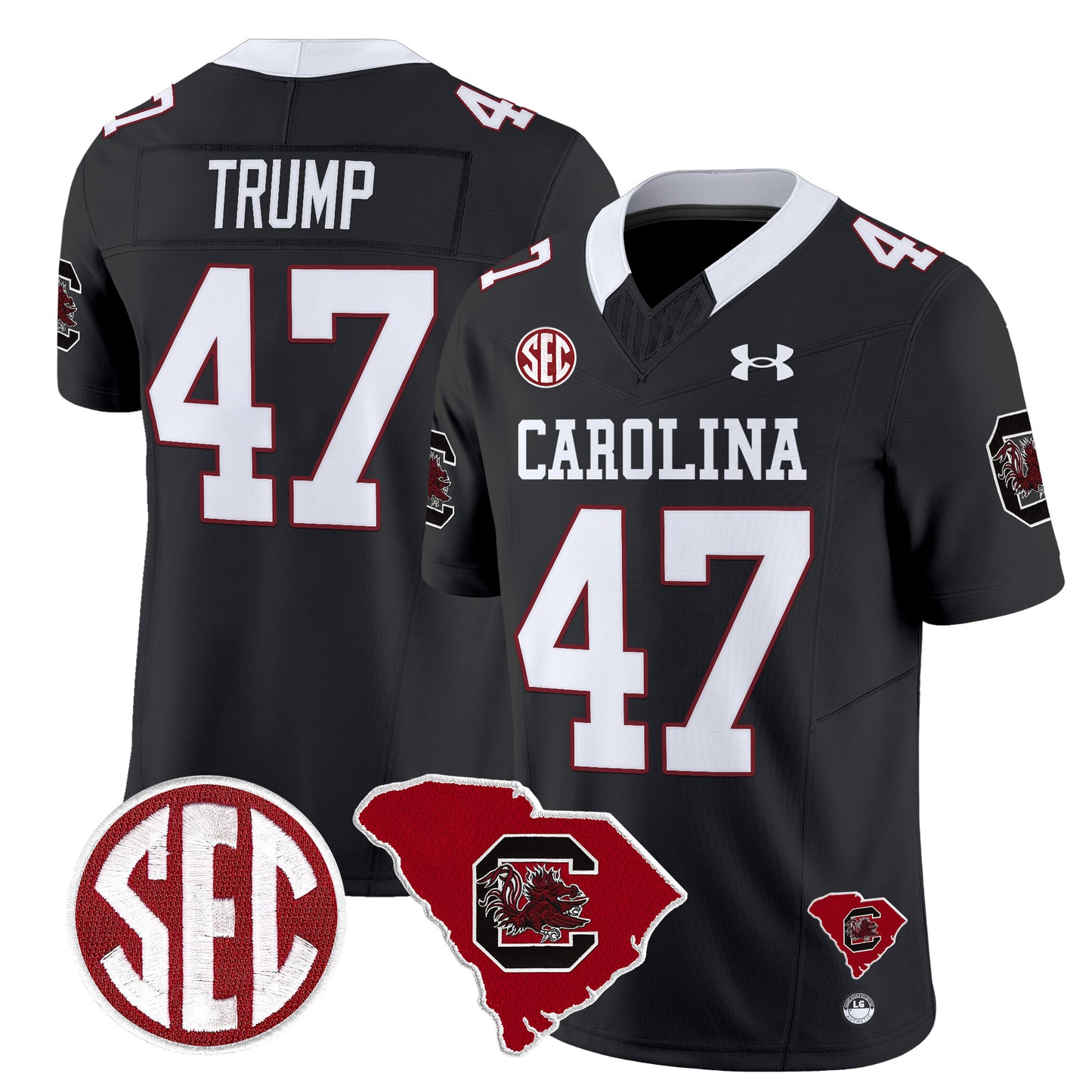 South Carolina Gamecocks 1980 Throwback Home Patch Vapor Limited Jersey - All Stitched