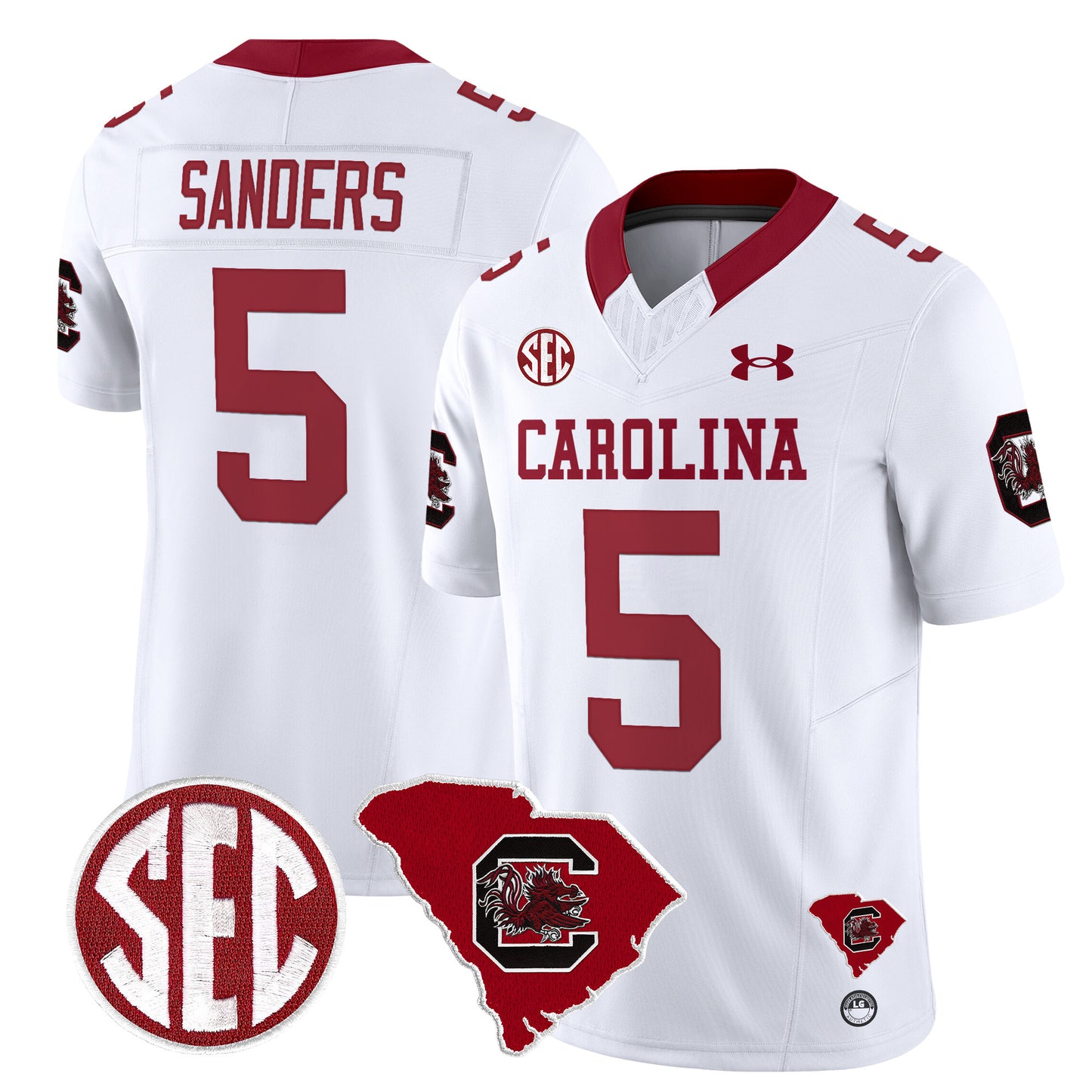 South Carolina Gamecocks 1980 Throwback Home Patch Vapor Limited Jersey - All Stitched