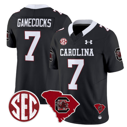 South Carolina Gamecocks 1980 Throwback Home Patch Vapor Limited Jersey - All Stitched