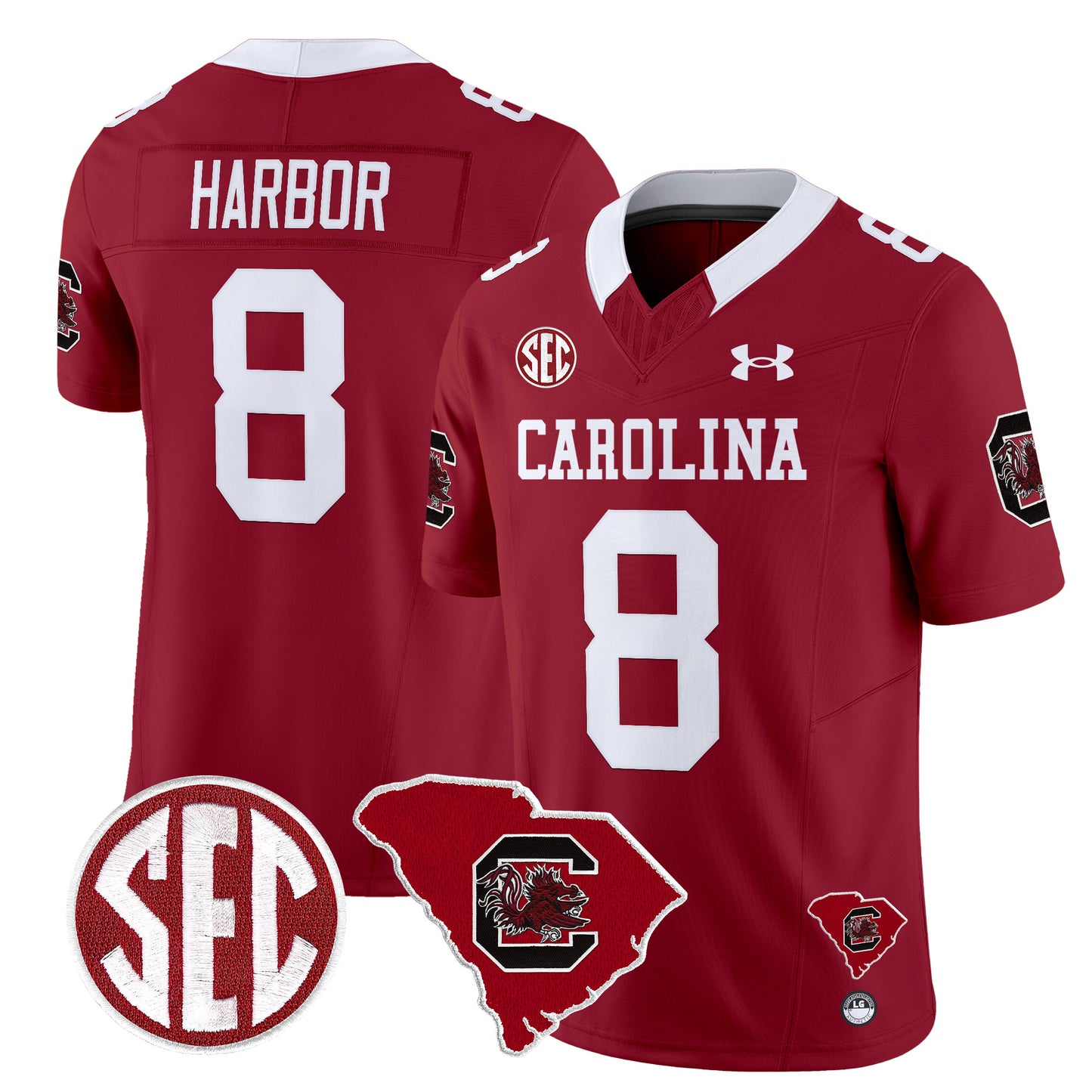 South Carolina Gamecocks 1980 Throwback Home Patch Vapor Limited Jersey - All Stitched