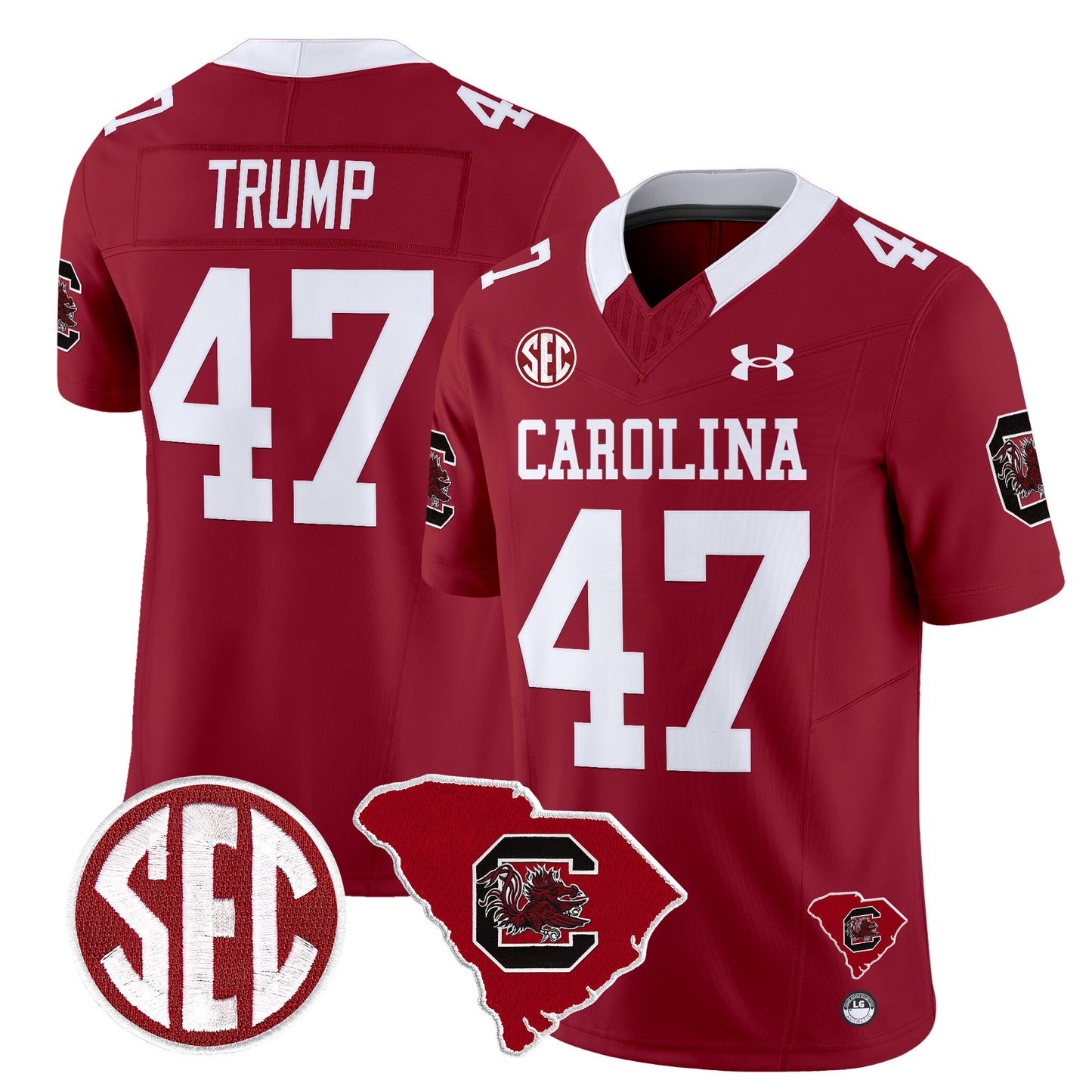 South Carolina Gamecocks 1980 Throwback Home Patch Vapor Limited Jersey - All Stitched