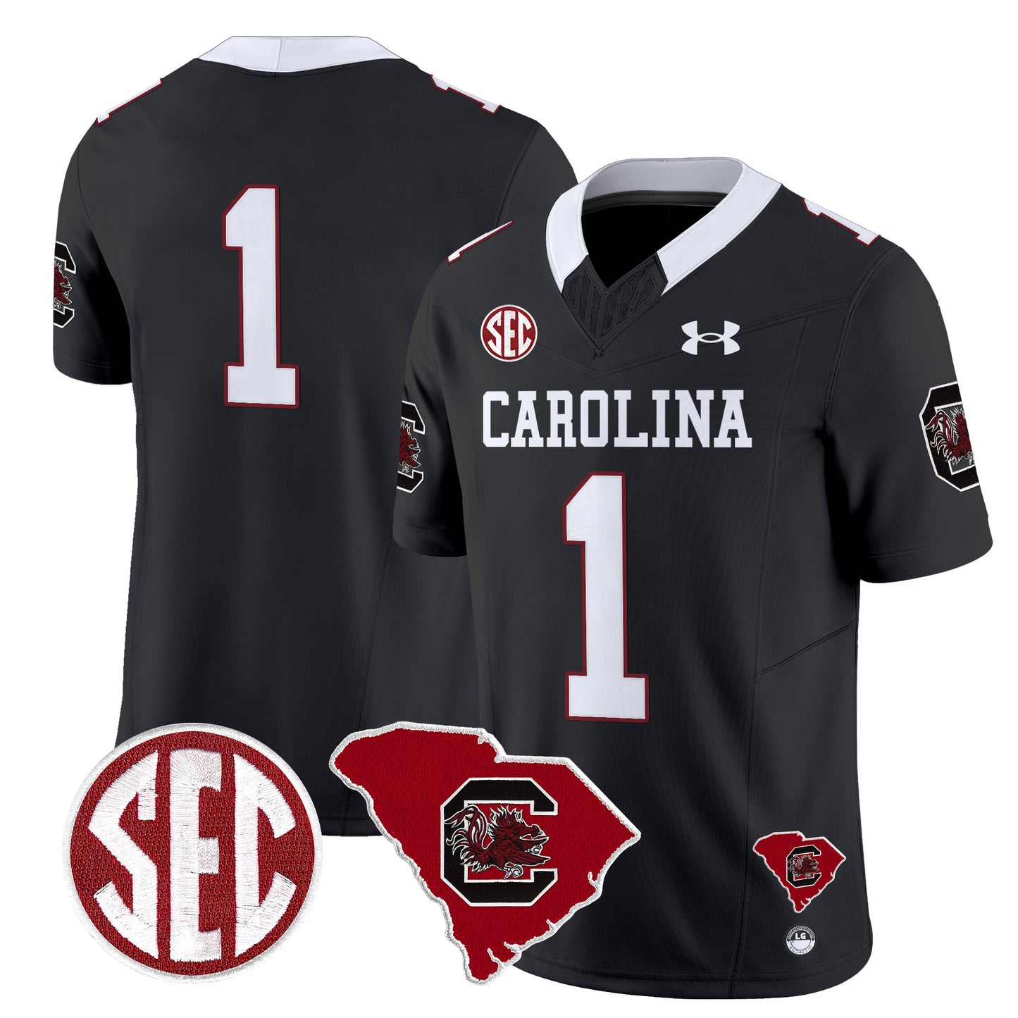 South Carolina Gamecocks 1980 Throwback Home Patch Vapor Limited Jersey - All Stitched