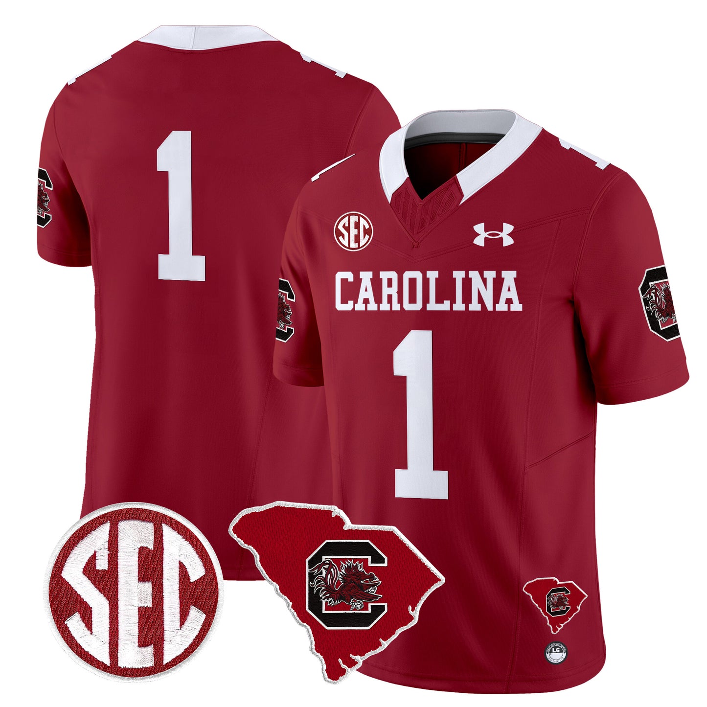 South Carolina Gamecocks 1980 Throwback Home Patch Vapor Limited Jersey - All Stitched