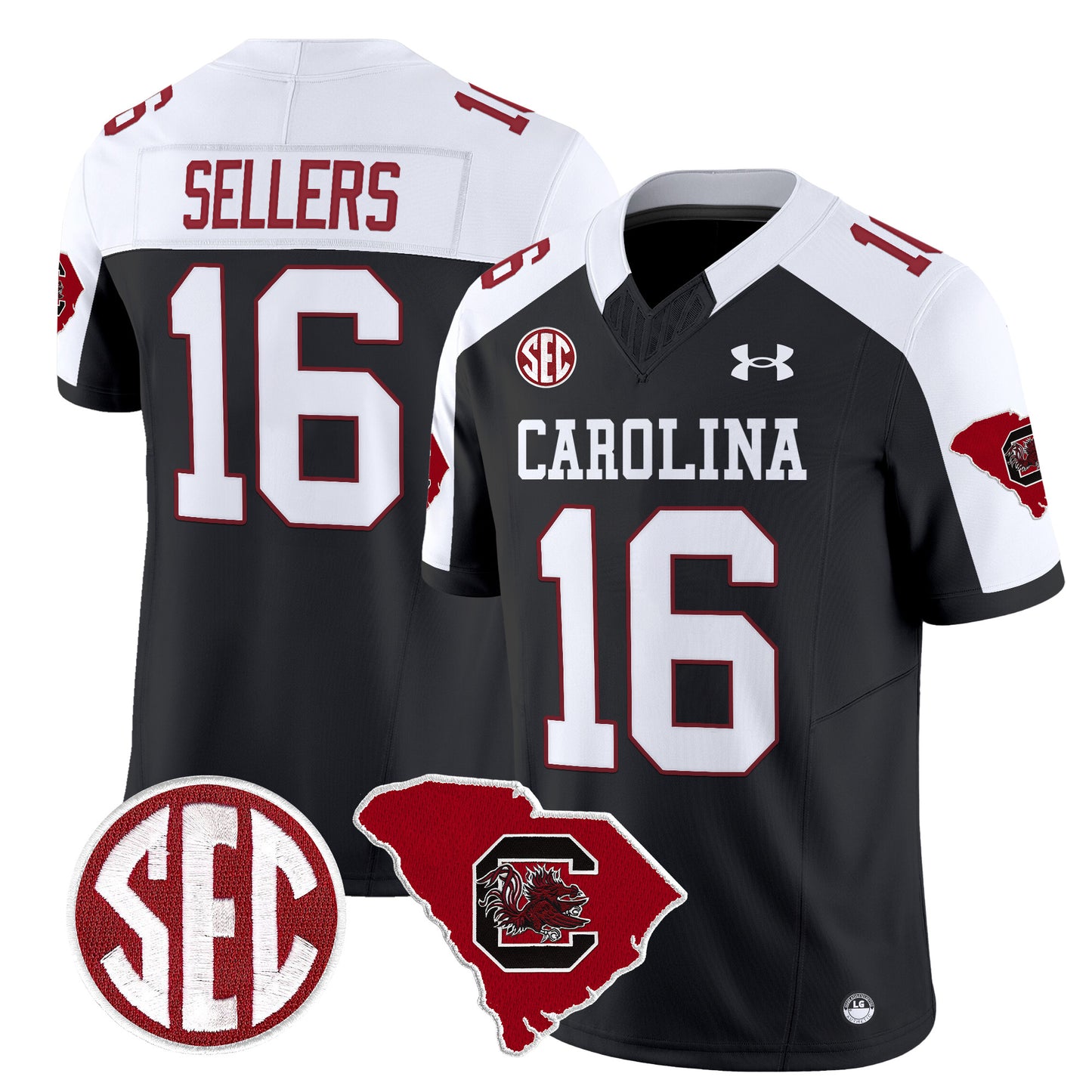 South Carolina Gamecocks 1980 Throwback Home Patch Vapor Limited Jersey - All Stitched