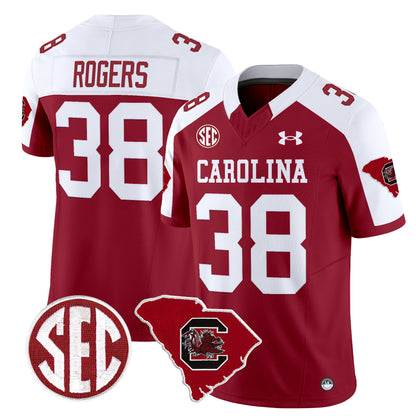 South Carolina Gamecocks 1980 Throwback Home Patch Vapor Limited Jersey - All Stitched