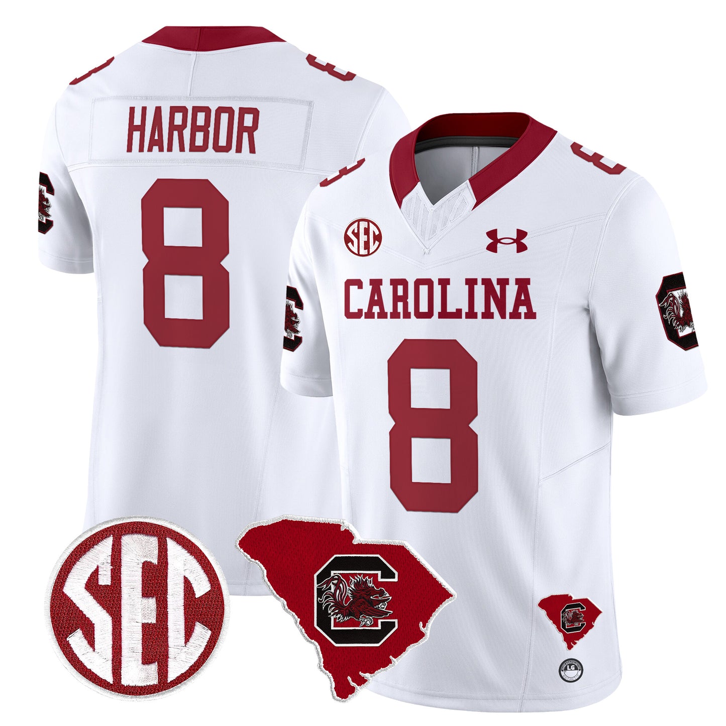 South Carolina Gamecocks 1980 Throwback Home Patch Vapor Limited Jersey - All Stitched