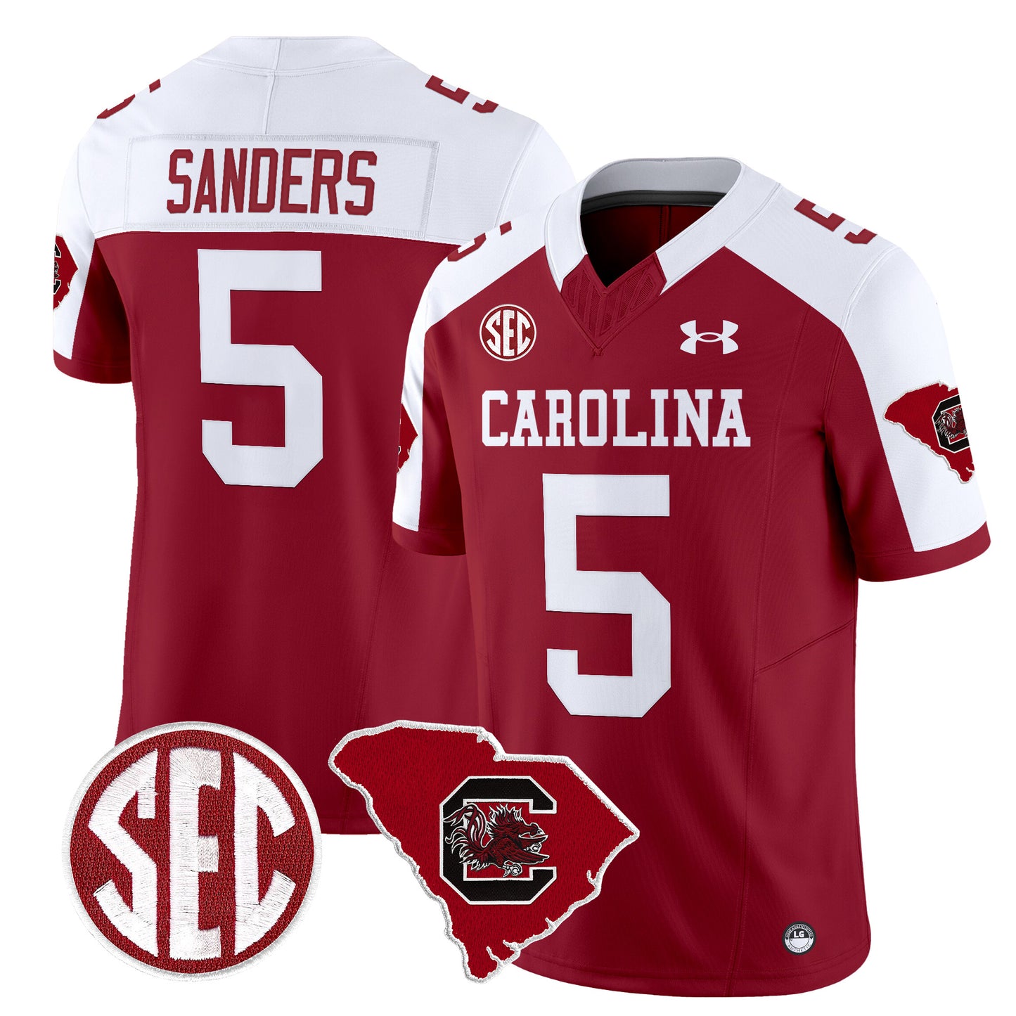 South Carolina Gamecocks 1980 Throwback Home Patch Vapor Limited Jersey - All Stitched