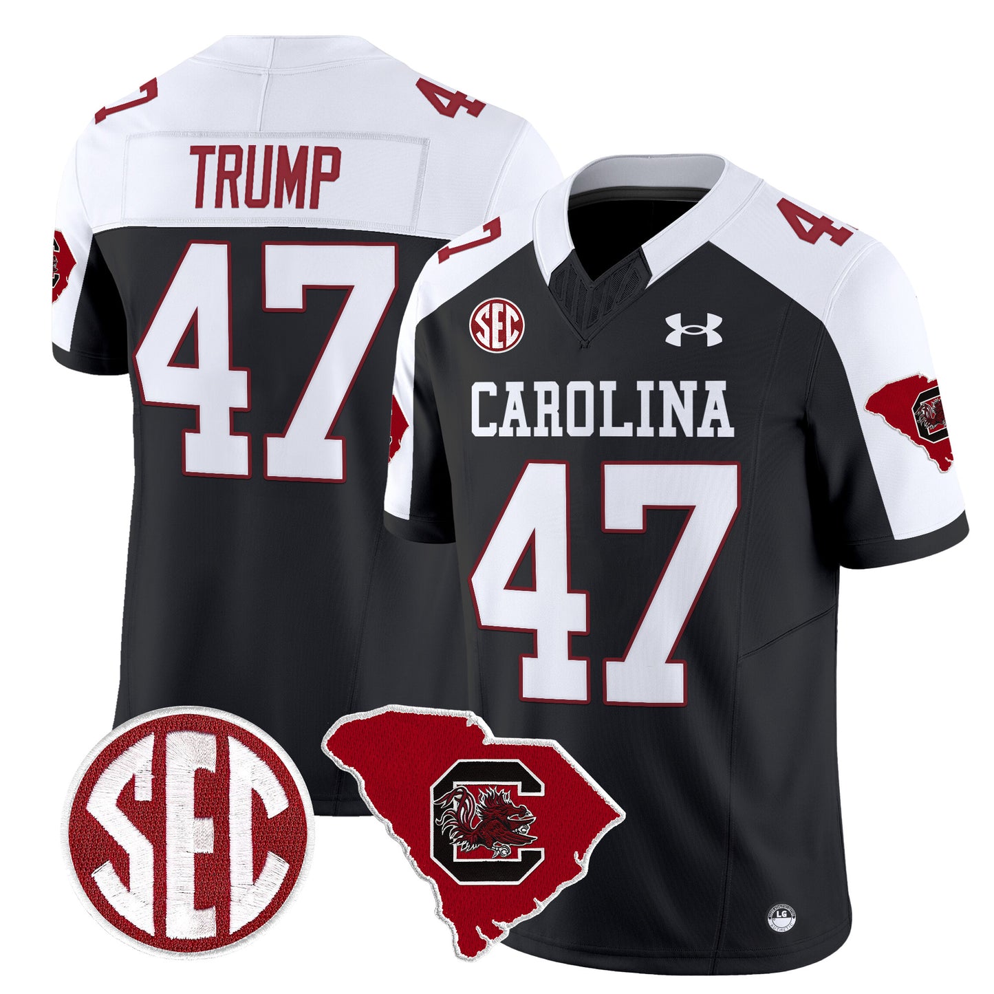 South Carolina Gamecocks 1980 Throwback Home Patch Vapor Limited Jersey - All Stitched