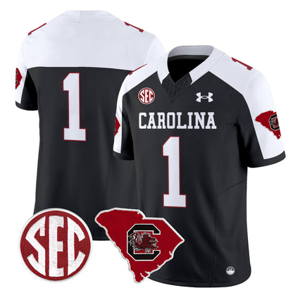 South Carolina Gamecocks 1980 Throwback Home Patch Vapor Limited Jersey - All Stitched