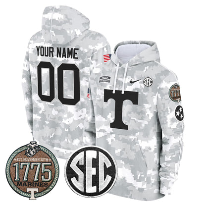 Volunteers 2024 Salute to Service Establishment Year Patch Custom Fleece Pullover Hoodie
